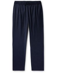 De Bonne Facture - Straight-leg Wool-flannel Drawstring Trousers - Lyst