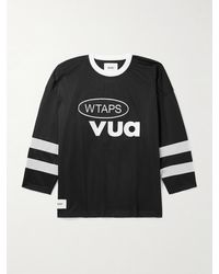 WTAPS - Netminder Logo-Appliquéd Embroidered Mesh T-Shirt - Lyst