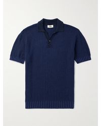 Altea - Vanise Mélange Cotton Polo Shirt - Lyst