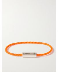 Le Gramme - 5g Braided Cord And Sterling Silver Bracelet - Lyst
