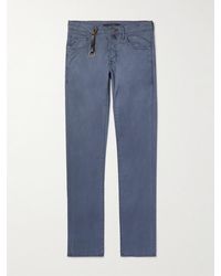 Slowear - Straight-Leg Stretch Lyocell And Cotton-Blend Poplin Trousers - Lyst