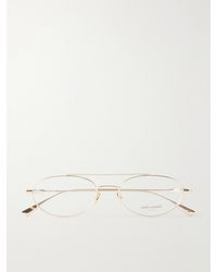 Saint Laurent - Sl 951 Opt Aviator-Style-Tone Glasses - Lyst