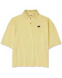 Kapital - Box Striped Embroidered Cotton-Piqué Polo Shirt - Lyst