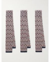 Missoni - 6Cm Pack Of Three Knitted Cotton And Silk-Blend Tie - Lyst