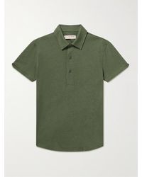 Orlebar Brown - 007 Sebastian Cotton And Silk-blend Polo Shirt - Lyst
