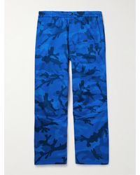 Valentino Garavani - Wide-leg Camouflage-print Cotton-twill Cargo Trousers - Lyst