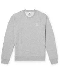 adidas Originals - Essential Logo-embroidered Cotton-blend Jersey Sweatshirt - Lyst