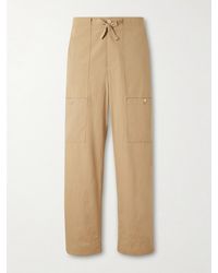 Jil Sander - Straight-leg Cotton Drawstring Cargo Trousers - Lyst