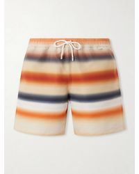 Loewe - Paula's Ibiza Straight-Leg Mid-Length Striped Swim Shorts - Lyst