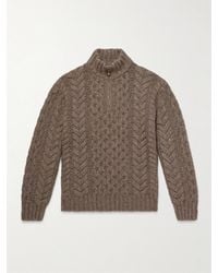 Loro Piana - Cable-Knit Cashmere Half-Zip Sweater - Lyst