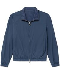 Loro Piana - Reversible Storm System® Jersey And Twill Bomber Jacket - Lyst