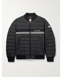 Moncler - Striped Quilted Shell Down Bomber Jacket - Lyst