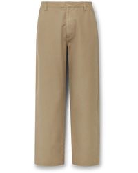 The Row - Marlon Straight-leg Cotton Trousers - Lyst