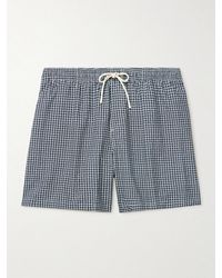 Loro Piana - Daneu gerade geschnittene mittellange Badeshorts mit Karomuster - Lyst