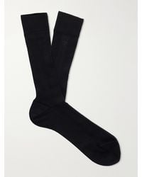 Tom Ford - Logo-Embroidered Ribbed Cotton Socks - Lyst
