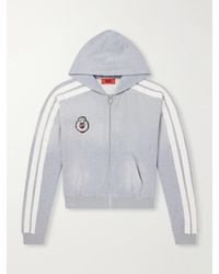 424 - Logo-Appliquéd Distressed Cotton-Jersey Hoodie - Lyst