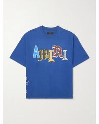 Amiri - Varsity Patch Logo-print Cotton-jersey T-shirt - Lyst