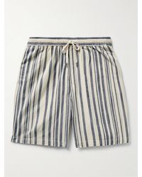 Corridor NYC - Striped Straight-leg Cotton Drawstring Shorts - Lyst