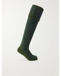 James Purdey & Sons - Stornoway Cable-Knit Wool-Blend Socks - Lyst
