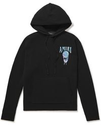 Amiri - Graphic-embroidered Cotton Hoodie - Lyst