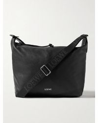Loewe - Cubi Full-Grain Leather Messenger Bag - Lyst