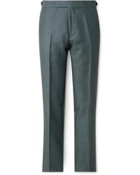 MR P. - Mike Straight-Leg Wool, Mohair And Silk-Blend Twill Tuxedo Trousers - Lyst