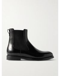 Manolo Blahnik - Sempione Manny Polished-Leather Chelsea Boots - Lyst