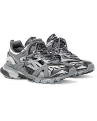 Balenciaga Synthetic Track Leather And Mesh Sneakers in