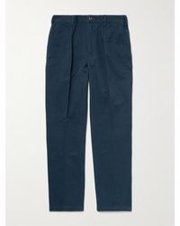 Drake's - Mk. I Games Tapered Pleated Cotton-Twill Suit Trousers - Lyst