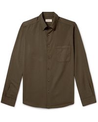 Agnona - Button-down Collar Cotton And Lyocell-blend Shirt - Lyst