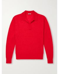 AURALEE - Alpaca-Blend Polo Sweater - Lyst