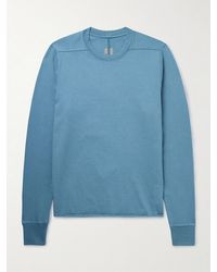 Rick Owens - Jacquard-Trimmed Cotton-Jersey Sweatshirt - Lyst