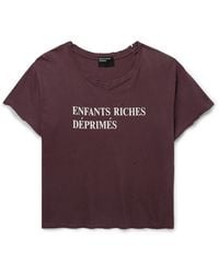 Tシャツ・カットソー ENFANTS RICHES DEPRIMES Cotton T-shirt with used effect Enfants Riches Deprimes Cotton Used Effect T-Shirt in White
