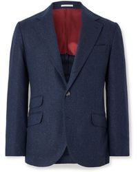 Brunello Cucinelli - Herringbone Wool And Cashmere-Blend Blazer - Lyst
