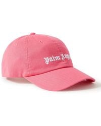Palm Angels - Logo-embroidered Cotton Cap Pink - Lyst