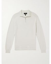 Belstaff - Guide Pullover aus Baumwolle mit Logoapplikation und kurzem Reißverschluss - Lyst