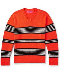 The Elder Statesman - Nora Striped Cotton Sweater - Lyst