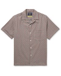 Portuguese Flannel - Convertible-collar Cotton-blend Jacquard Shirt - Lyst