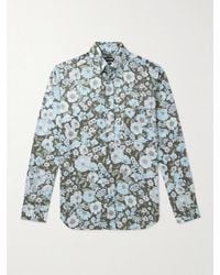 Tom Ford - Button-Down Collar Floral-Print Lyocell Shirt - Lyst