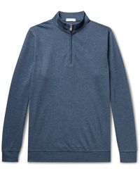 Peter Millar - Crown Stretch Cotton And Modal-blend Half-zip Sweatshirt - Lyst