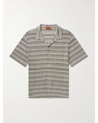 Missoni - Camp-collar Striped Knitted Shirt - Lyst