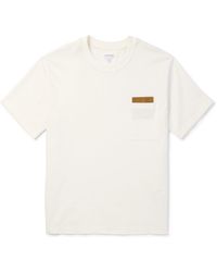 Bottega Veneta - Intrecciato Suede-Trimmed Cotton-Jersey T-Shirt - Lyst