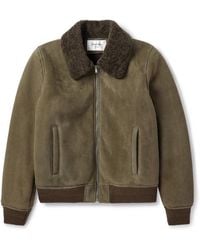 Saint Laurent - Shearling Blouson Jacket - Lyst