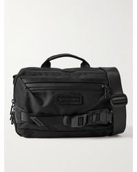 master-piece - Potential Small Leather-Trimmed Cordura Nylon Messenger Bag - Lyst