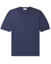 Altea - Slim-fit Linen And Cotton-blend T-shirt - Lyst