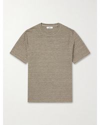 MR P. - Knitted Striped Linen T-Shirt - Lyst