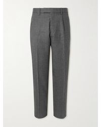 ZEGNA - Tapered Pleated Wool Trousers - Lyst