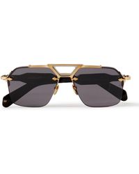 Jacques Marie Mage - Silverton Aviator-style Silver- And Gold-tone And Acetate Sunglasses - Lyst