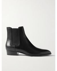 Saint Laurent - Wyatt Leather Chelsea Boots - Lyst
