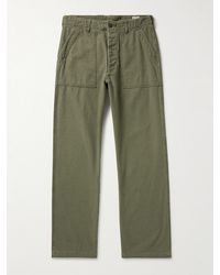 Orslow - Fatigue Straight-leg Cotton-sateen Trousers - Lyst
